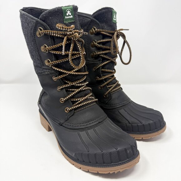 Kamik Sienna 2 Black Winter Boots Women’s Size 8 Waterproof Snow Rated -4°F - Picture 1 of 11